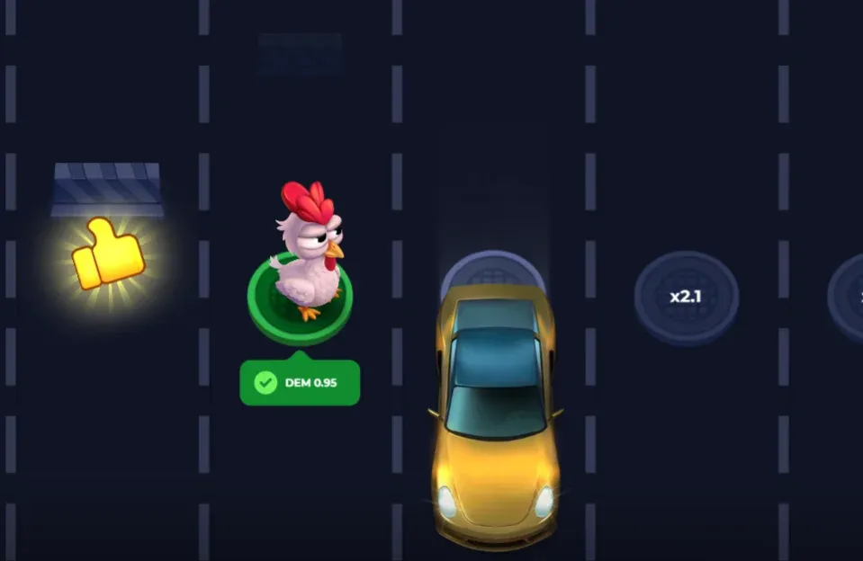 Uncrossable Rush i lobbyen hos et nettcasino blant andre instant games